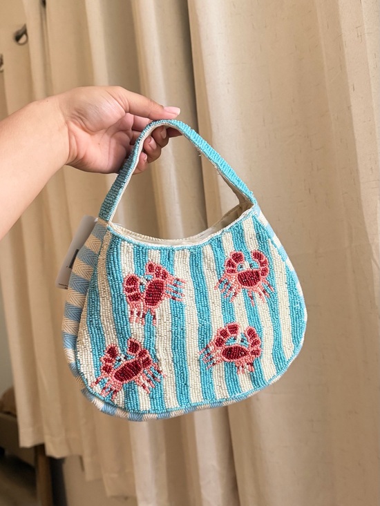 Lulu Dharma Handbags - beaded crab mini shoulder bag!